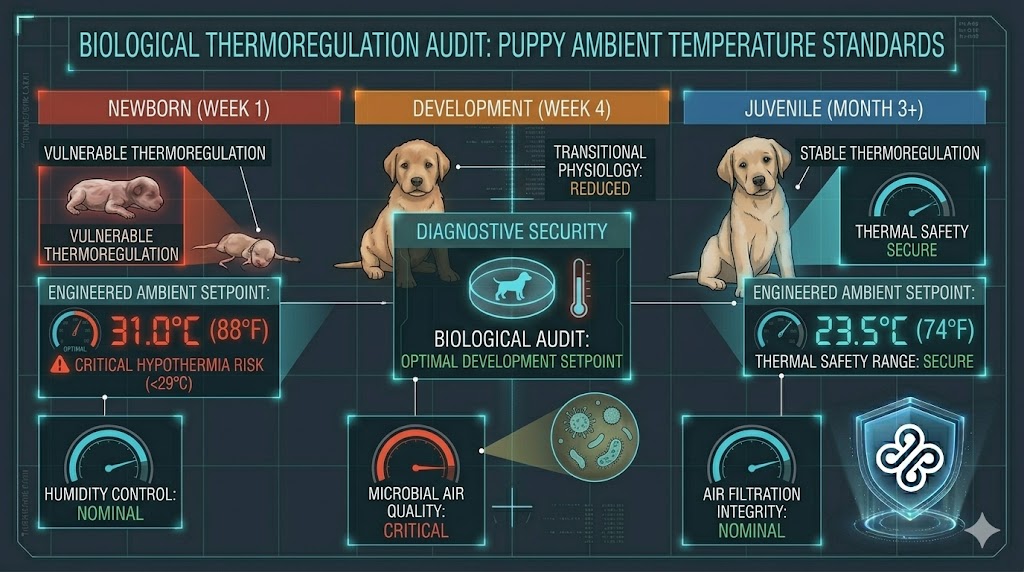 HVAC Biological Audit: Engineered Puppy Ambient Temperature and Development Standards Visualization