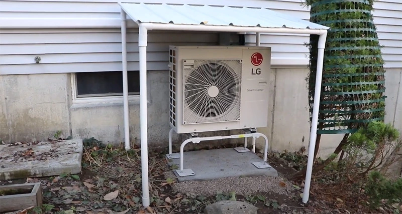 How to protect ac outdoor unit from rain