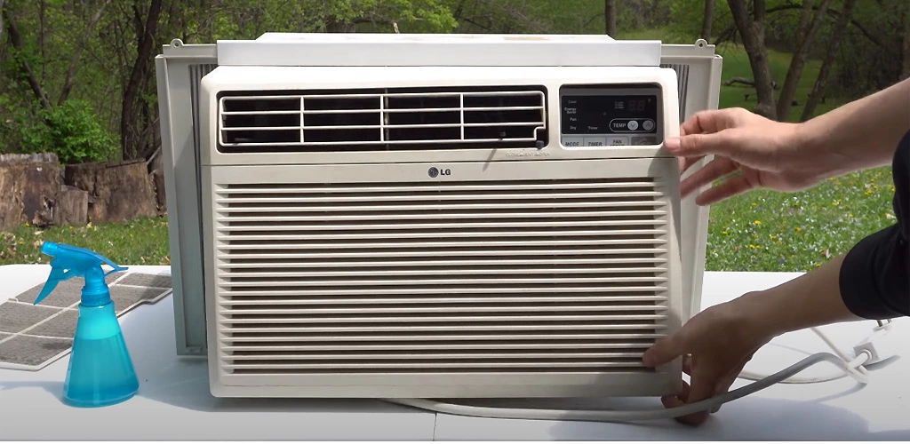 How to remove front cover of window air conditioner