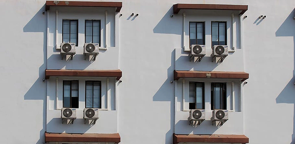 Why are the air conditioning units usually placed above head level